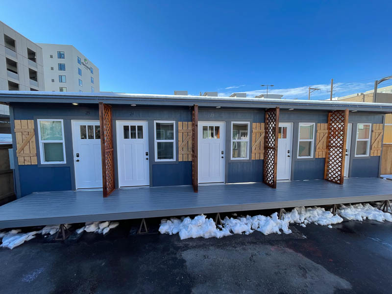 Photo of external view of front doors